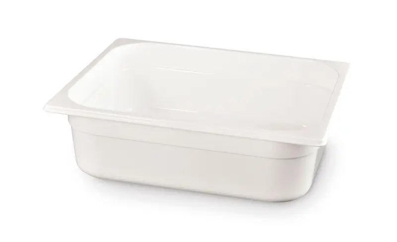 Gastronormbak1/2 65 mm polycarbonaat wit 1/box