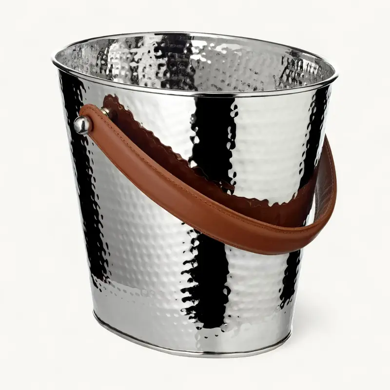 Gavin Wijnkoeler – Gehamerd RVS – 26 x 21 x H 23 cm