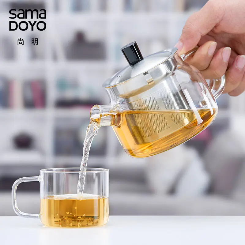 Glass Teapot with Stainless Steel Infuser S’048, 470ml