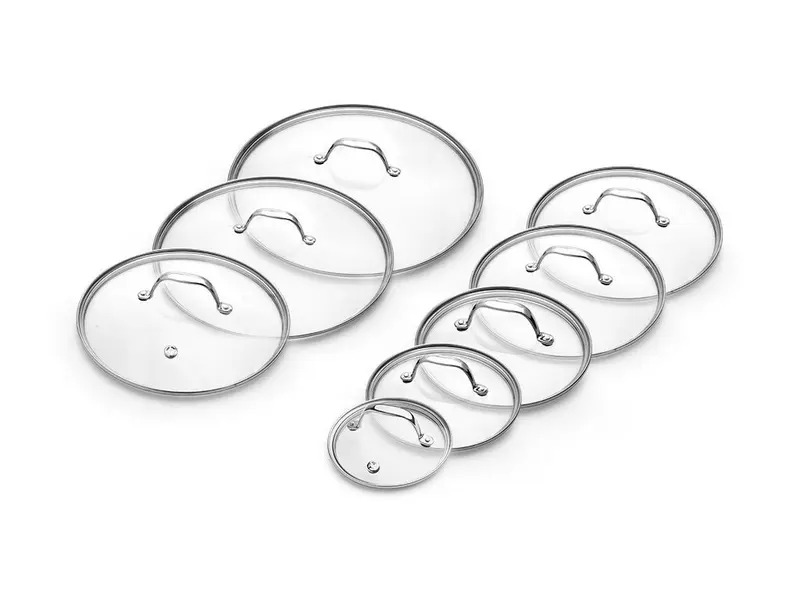 GLAZEN DEKSELSET 14/18/20/24/26/28/30/32 CM – 8-DELIG