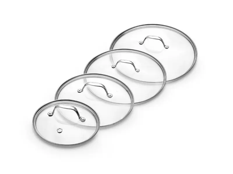 GLAZEN DEKSELSET 18/20/24/28 CM – 4-DELIG