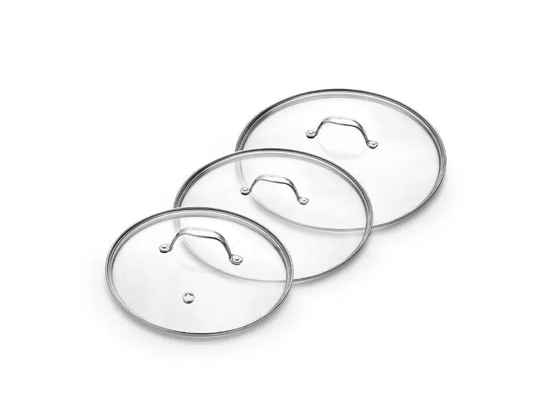 GLAZEN DEKSELSET 24/26/28 CM – 3-DELIG