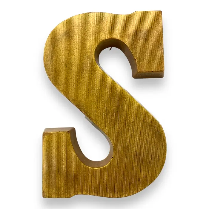 Gouden Chocoladeletter S van Melkchocolade