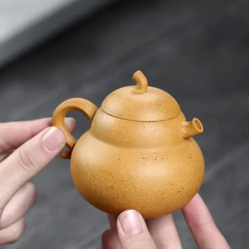 Gourd Yixing Teapot, Duan Ni Clay, Lanzhen Su 150ml