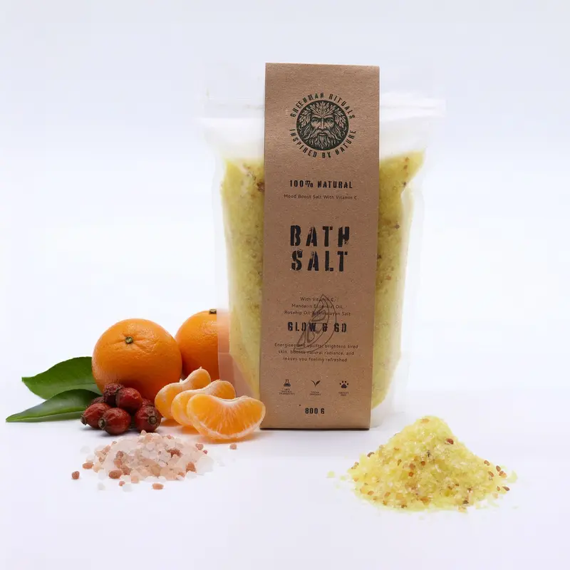 Greenman Rituals Epsom Badzout – Vitamin C & Mandarin Glow & Go – 800 g