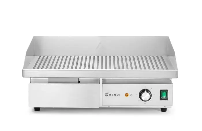Grill rainuré, HENDI, Budget Line, 230V/3000W, 550x430x(H)240mm — 154984
