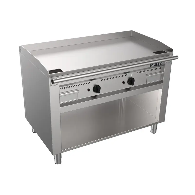 Grill teppanyaki à gaz SARO à soubassement ouvert TEB2/120 G - 423-3100