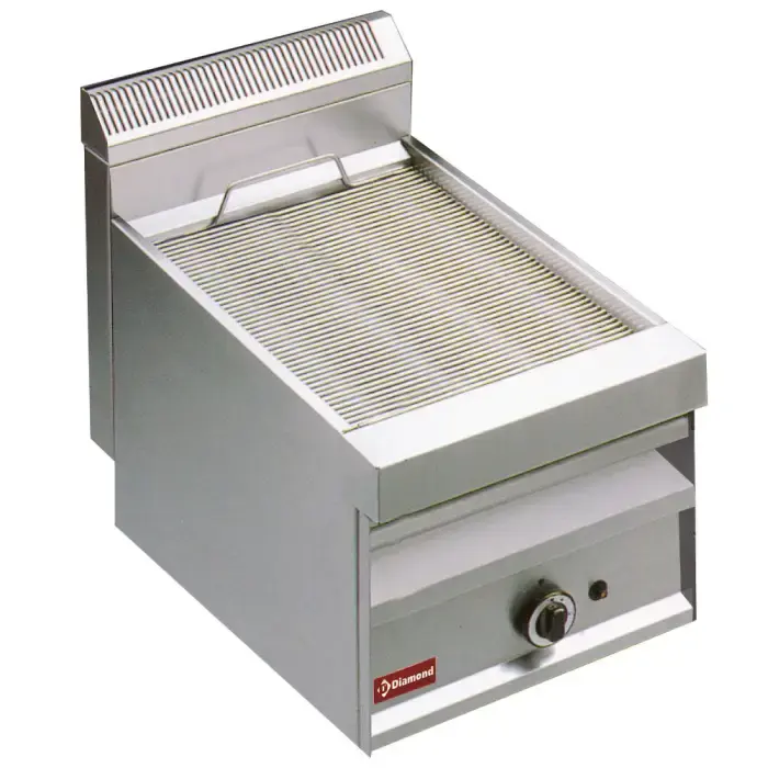 Grill-vapeur gaz avec grille de cuisson en ’O’ -Top- GV407