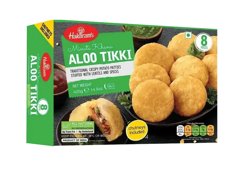 Haldiram's - Frozen Aloo Tikki Vegan 420g