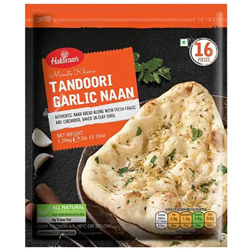 Haldiram's - Frozen Tandoori Garlic Naan Value Pack 1.28kg