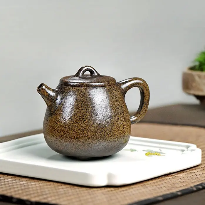 High Profile Duanni Clay Teapot, Dragon Kiln Fired, Lanzhen Su 210 ml