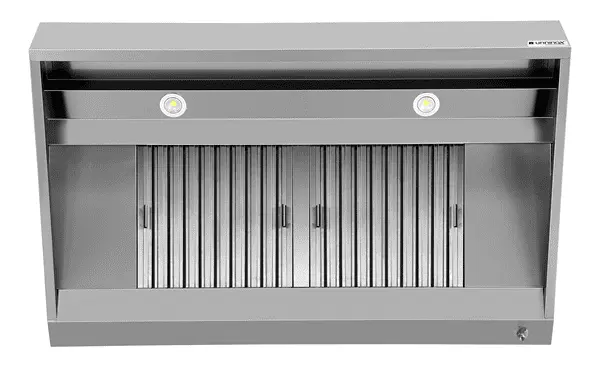 Hotte professionnelle murale Unninox – 1600 x 950 mm – Sans moteur