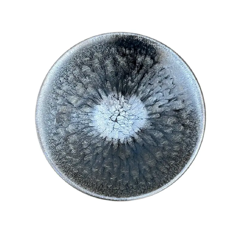 'Hundred Flowers' Dou Li Tenmoku Tea Cup