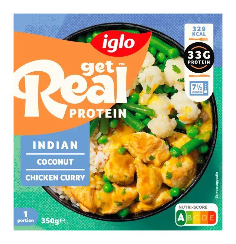 Iglo Get real protein Indian coconut chicken
