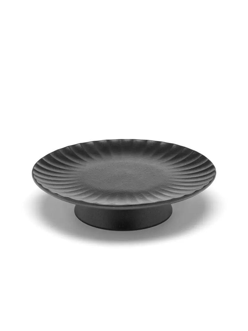 Inku Cake Stand L Black L 24 W 24 H 6.5 cm 2/Box