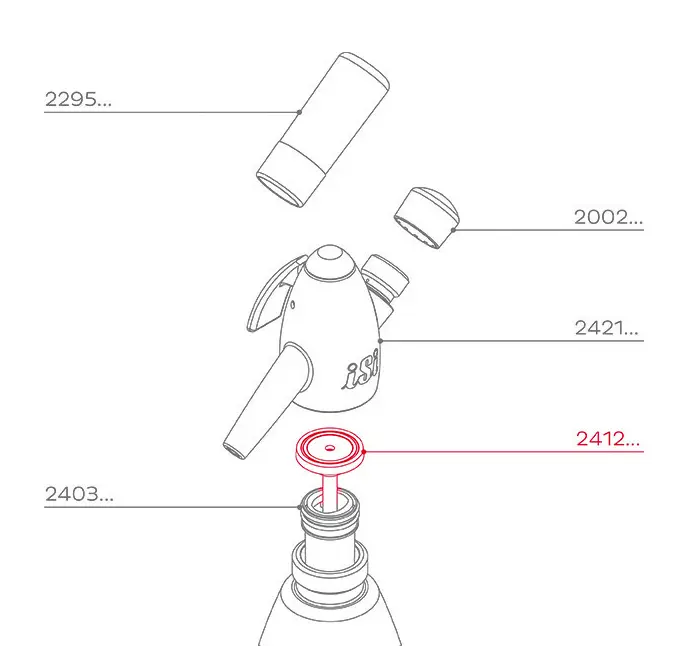 iSi Stijgbuis/pompdeel Soda Siphon 1.0Ltr