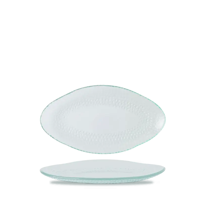 Isla Glass Clear Oval Platter 30x16.2cm 6/box