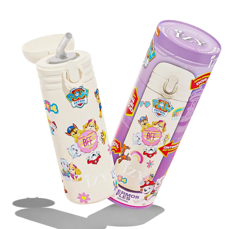 IZY Kids Drinkfles - Friends Furever | 350ML Lekvrije RVS Fles voor Kinderen - Paw Patrol
