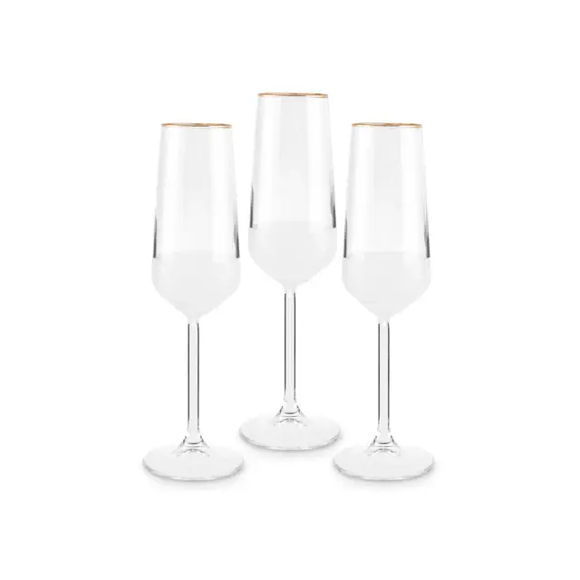 Karaca Jasmine Set van 3 Champagneglazen van 195 ml
