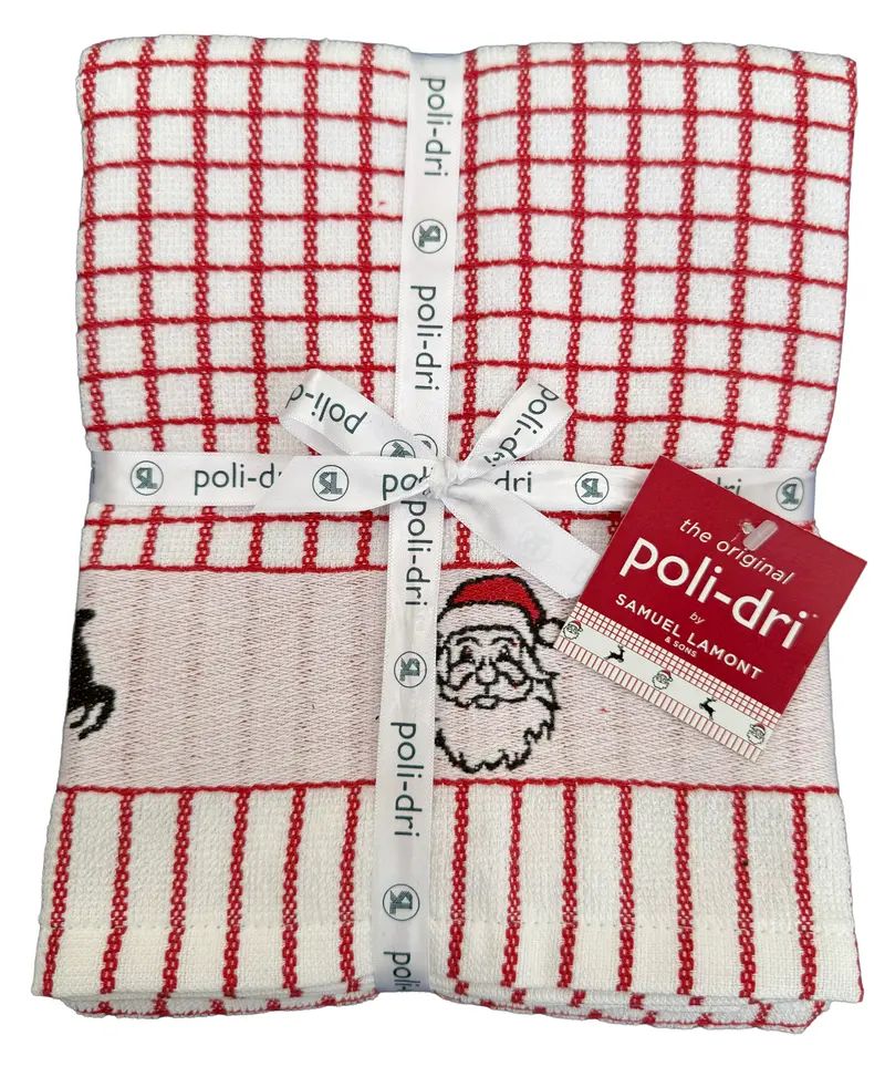 Keukenhanddoek Kerstman Set 2