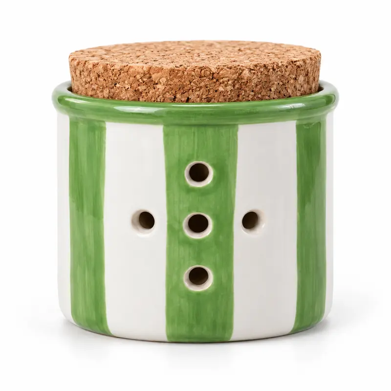 Knoflookpot met kurken deksel