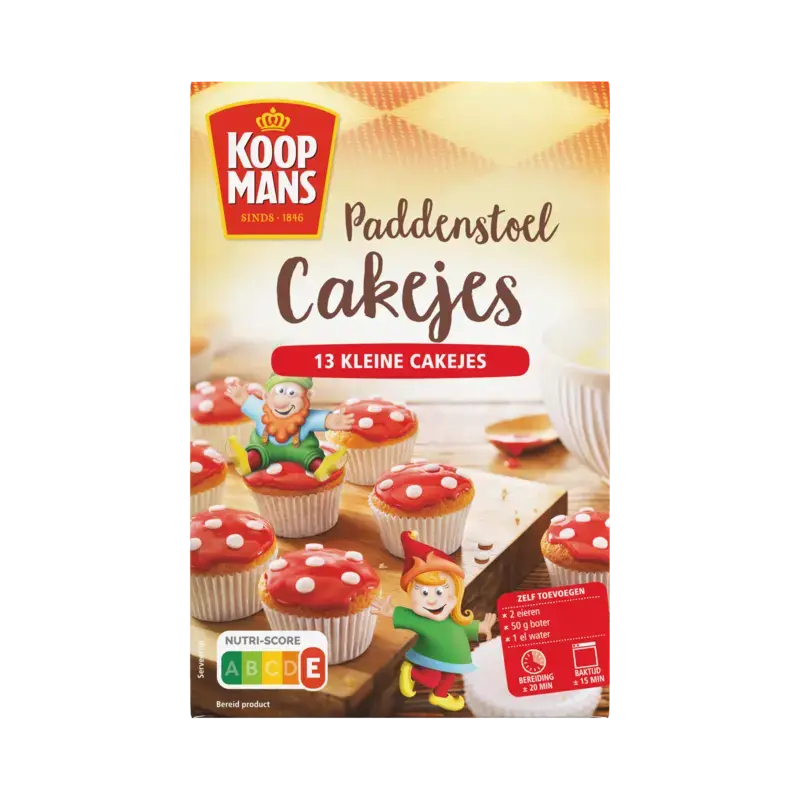 Koopmans Mix voor paddenstoelcakejes