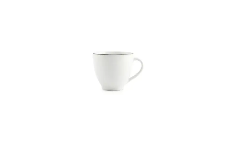 Kop 20cl green rim Basic White - Set van 48