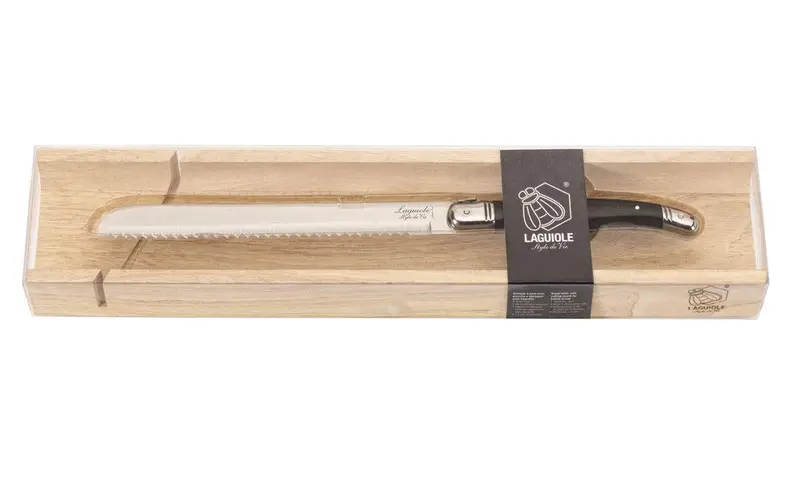 Laguiole Style de Vie Broodmes Zwart met stokbroodplank 'Premium Line'