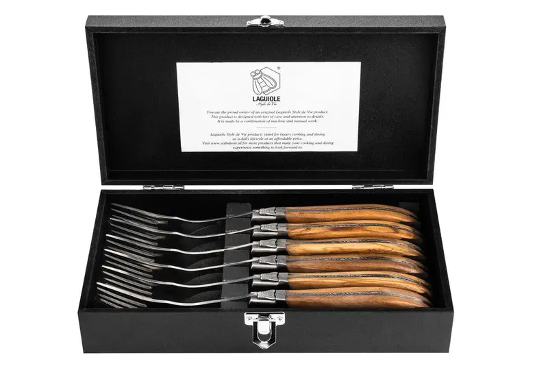 Laguiole Style de Vie Vorken Olijfhout 'Luxury Line'