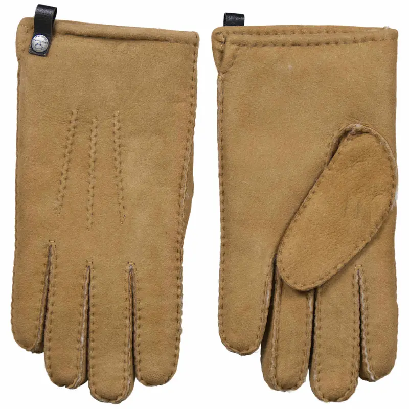 Lamsleren herenhandschoen - Camel - Maat XXL