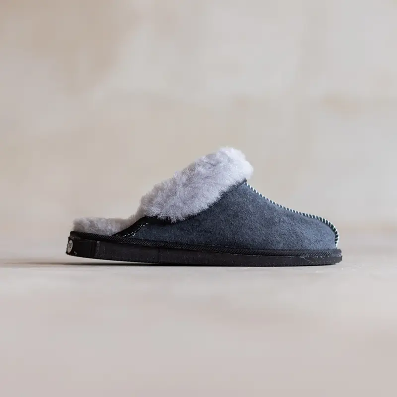 Lamsvel Dames Slippers - Grijs - Maat 44