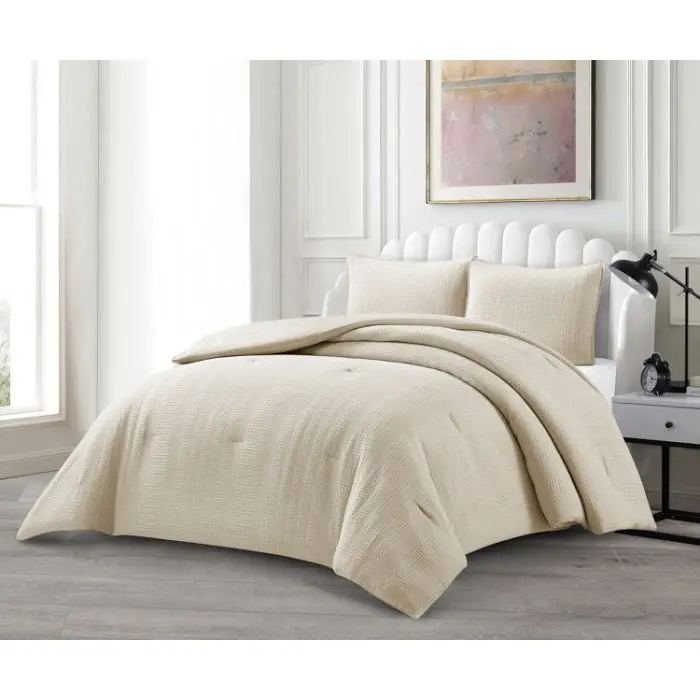 Lavella Afet Bedsprei Set - 3-delig - Beige - 240x250 cm