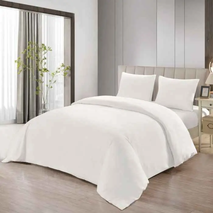 Lavella Sade Dekbedovertrek Set 4-delig - Wit - 200x220cm