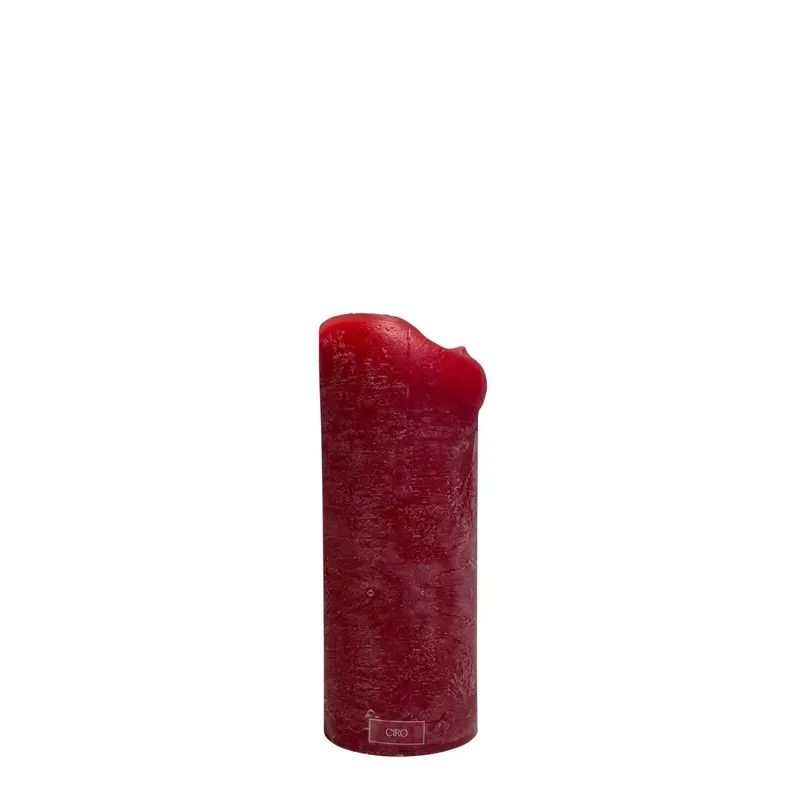 LED-Kaars Maxi M Rossi (10,5cm doorsnede, 30cm hoogte)