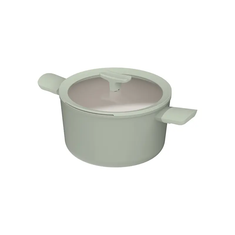 LEO Kookpot antikleef met deksel Balance Sage - Ø 24x14cm