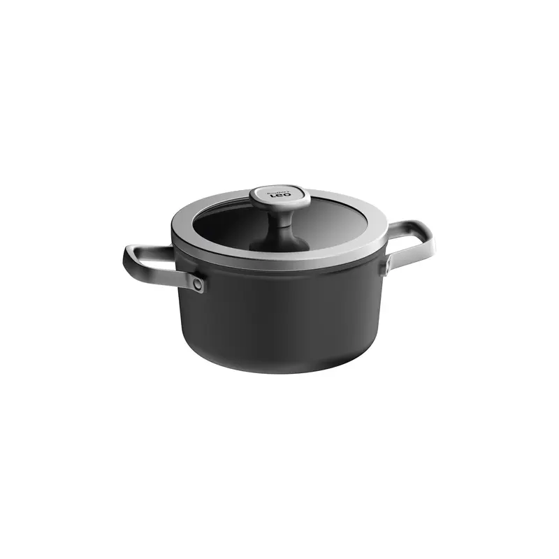LEO Kookpot antikleef met deksel Graphite - Ø 20cm