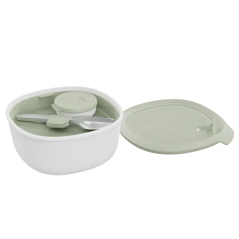 LEO Lunchbox met bestekset Sage