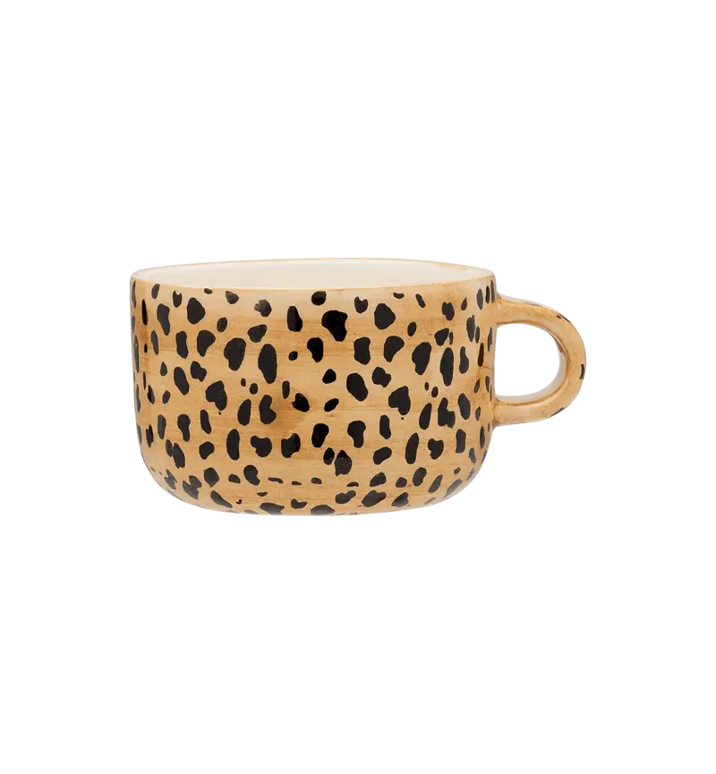 Leopard cappuccino mok