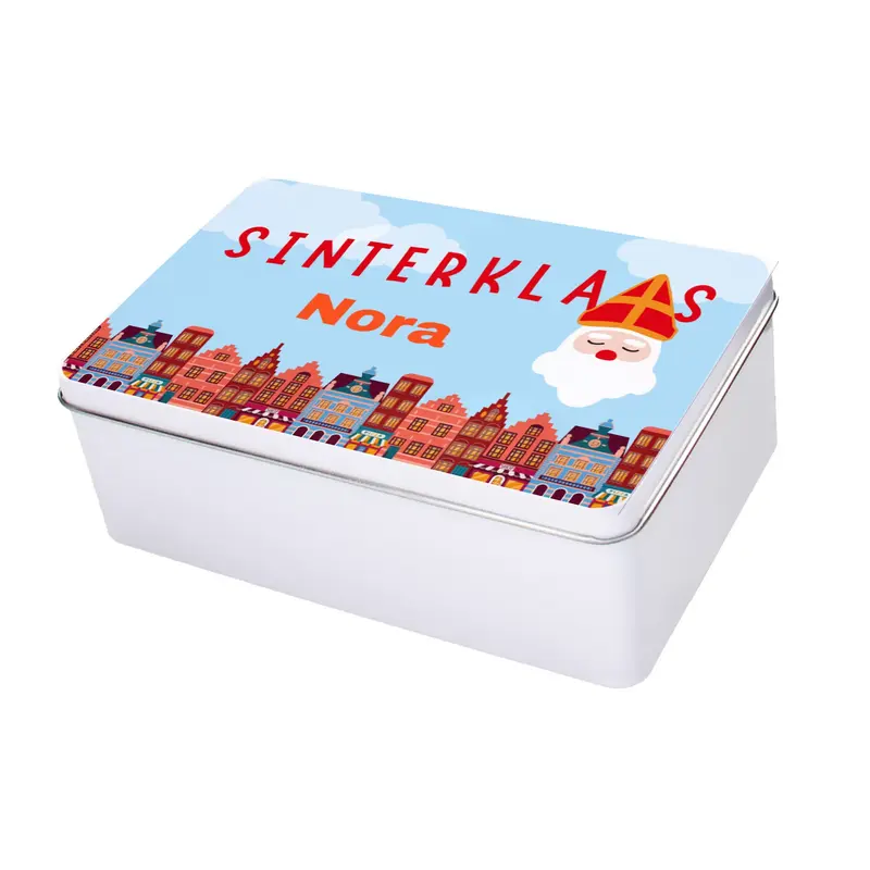 Libeert, Lotus & LU Sint mix - gepersonaliseerd cadeau - large tinnen blik - 250g