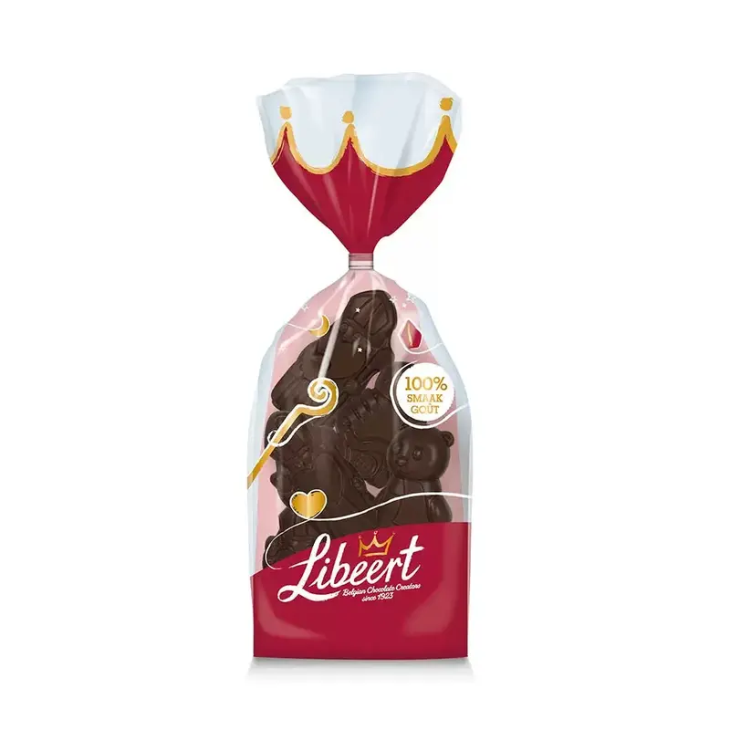 Libeert sintfiguren in zakje - pure chocolade - 175g