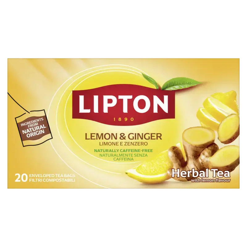 Lipton Lemon & ginger herbal tea