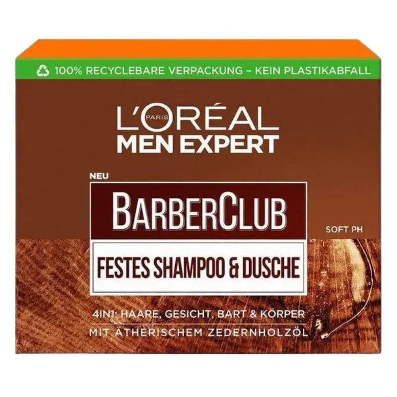 L'Oréal Men Expert Solid Soap Bar 4 in 1 for Cleaning the Body,Hair, Face and Beard