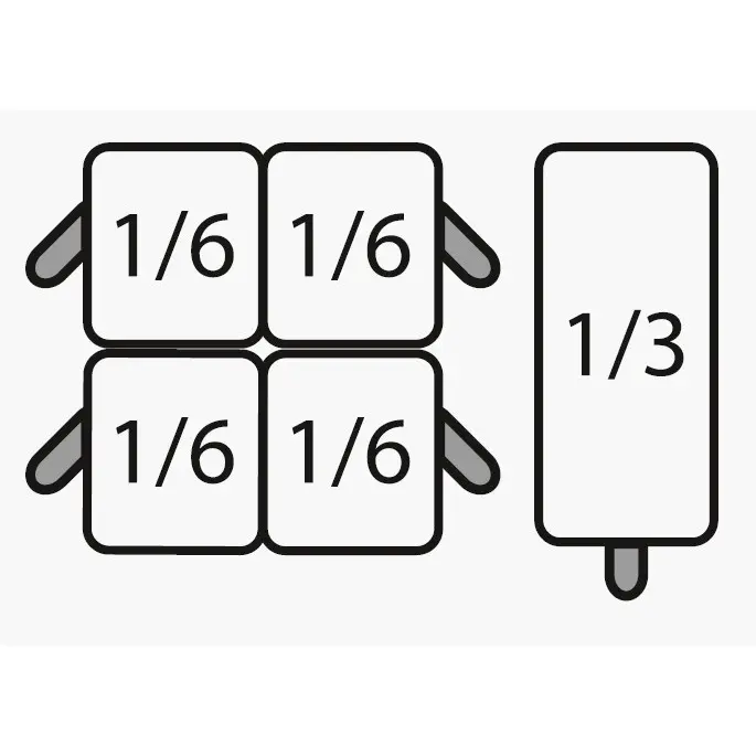 Lot de paniers à pâtes SARO 4 x 1/6 + 1 x 1/3 - 423-8415