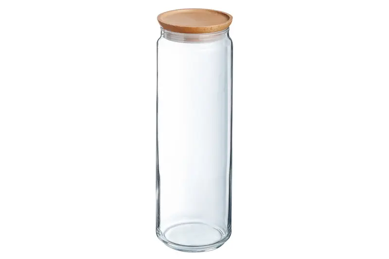 Luminarc Pure Wood Voorraadpot – 2 Liter – Glas met Houten Deksel