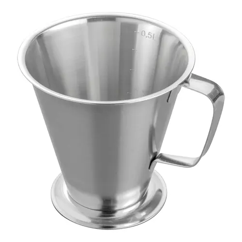 Maatbeker 0,5 liter RVS