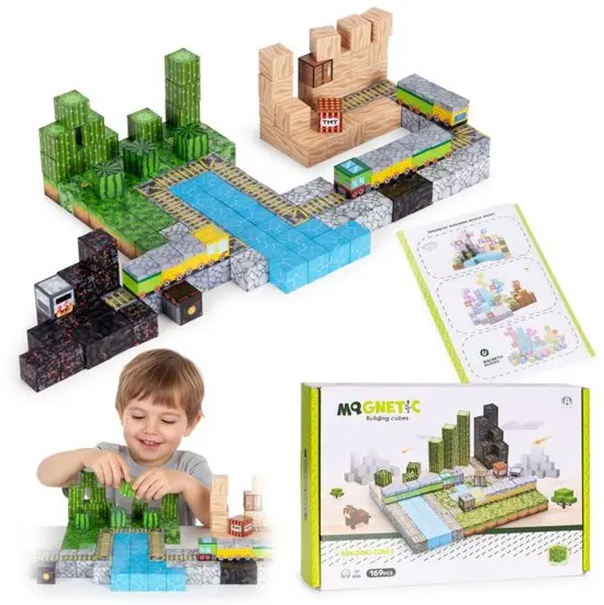 Magnetische Bouwblokken Set - 169 Delig - Magnetisch Constructiespeelgoed - Educatief Bouwspeelgoed voor Kinderen