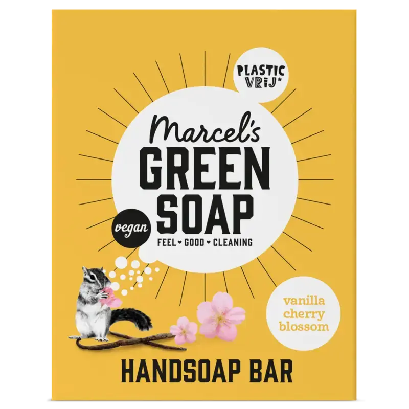 Marcel's Green Soap Handzeep bar vanille & cherry blossom