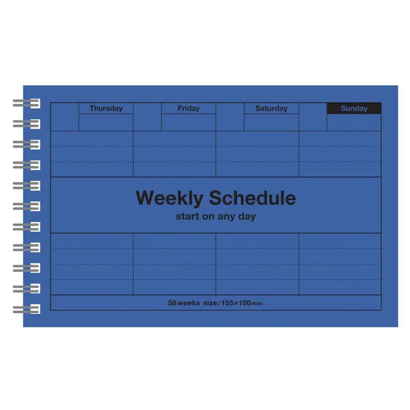 Mark's Dayfree Weekly Schedule - Blue