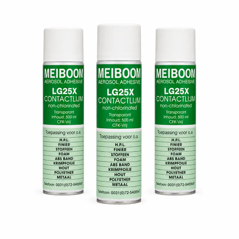 Meiboom LG25X Spraylijm - 3 x 500 ml - CFK-vrije Contactlijm