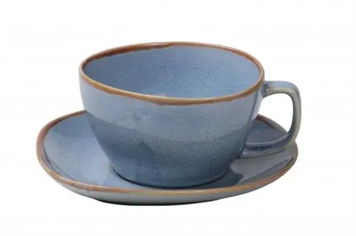 Ming Saucer for the 10cm Bowl with handle blue 6/box